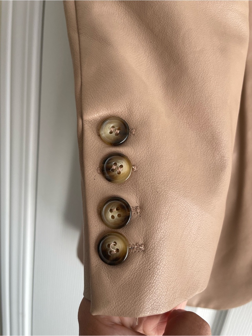 Oversized Faux Leather Blazer Jacket - Picture 3 of 7